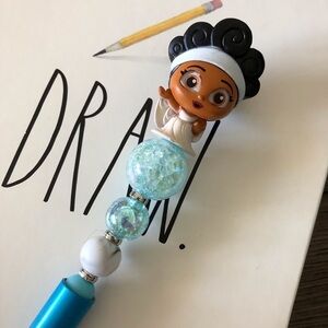 Disney Doorables: Hercules: Muses: Calliope handmade beaded pen